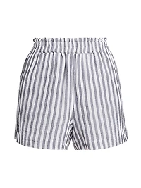 Leighton Striped Cotton Shorts