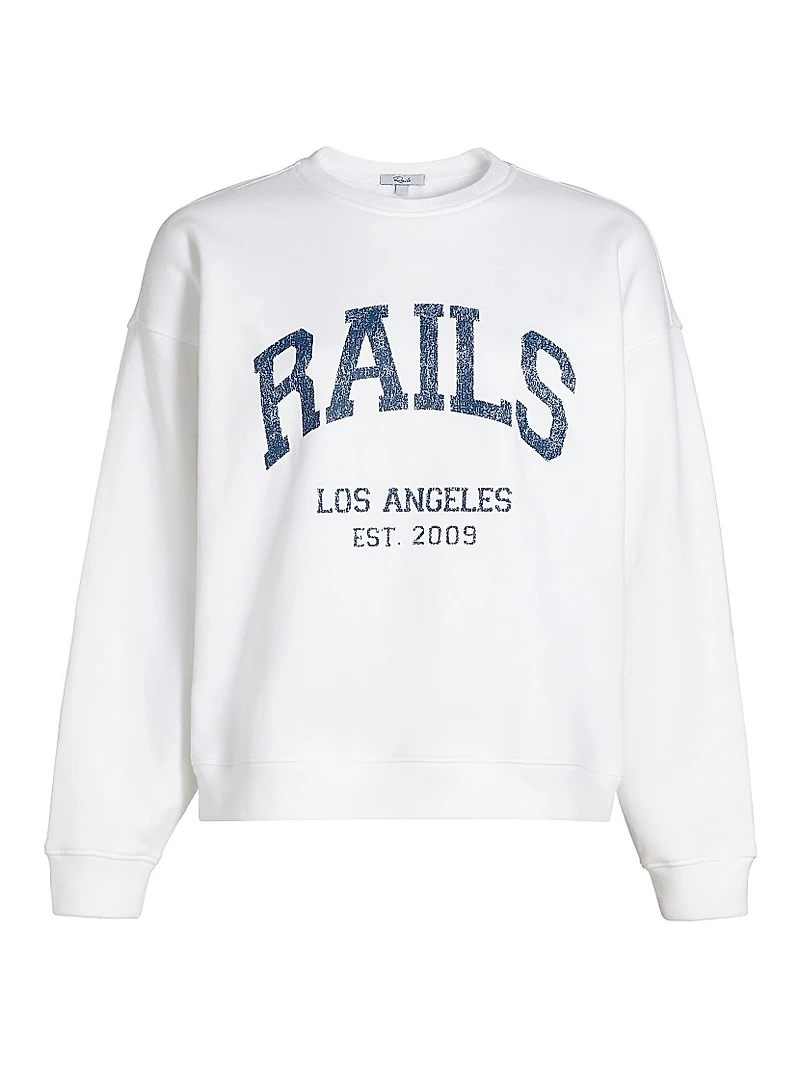 Anniversary Logo Cotton Crewneck Sweatshirt