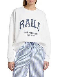 Anniversary Logo Cotton Crewneck Sweatshirt