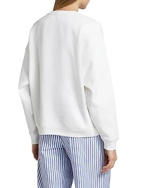 Anniversary Logo Cotton Crewneck Sweatshirt