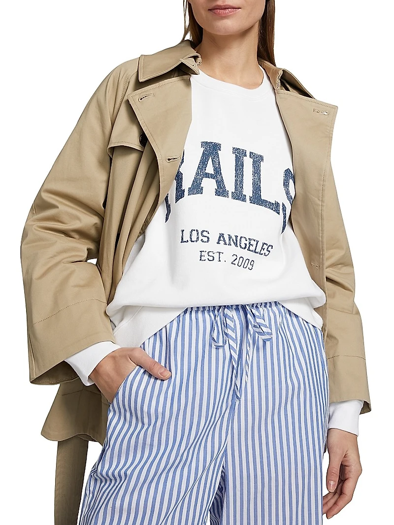 Anniversary Logo Cotton Crewneck Sweatshirt