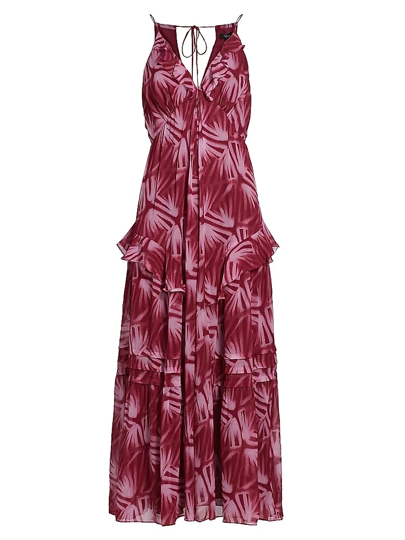 Boa Abstract Chiffon Midi-Dress