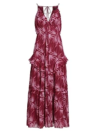 Boa Abstract Chiffon Midi-Dress