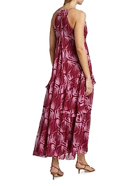 Boa Abstract Chiffon Midi-Dress
