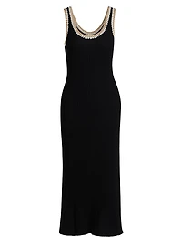Colleen Cotton Sleeveless Knit Midi-Dress