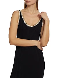 Colleen Cotton Sleeveless Knit Midi-Dress