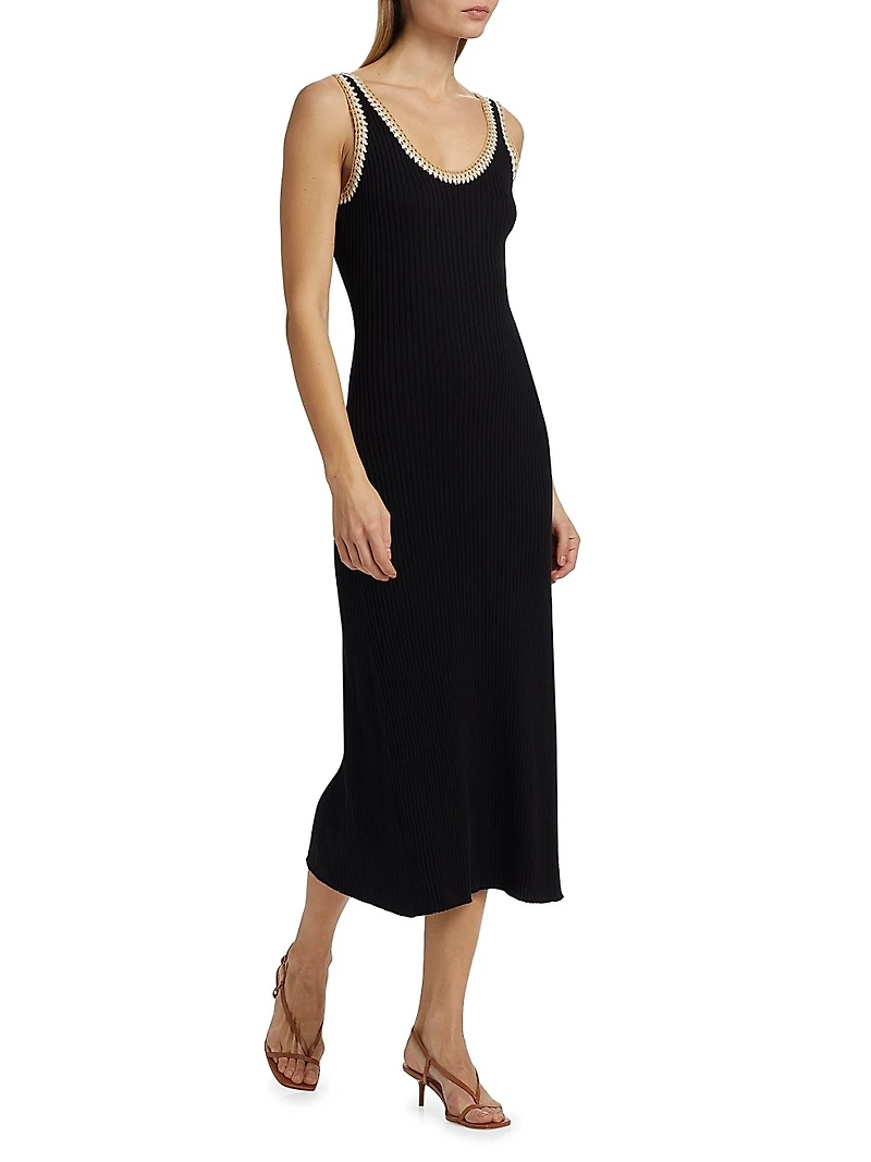Colleen Cotton Sleeveless Knit Midi-Dress