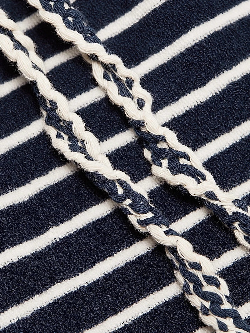 Teddy Striped Cotton Terry Shorts