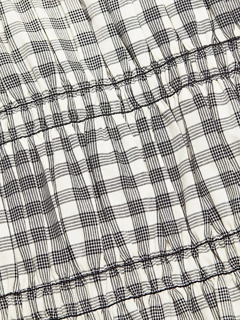 Martine Gingham Cotton-Blend Blouse