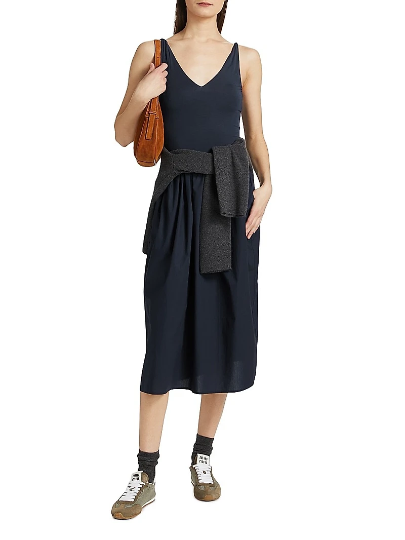Franca Jersey Sleeveless Midi-Dress