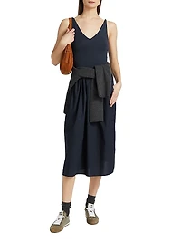 Franca Jersey Sleeveless Midi-Dress