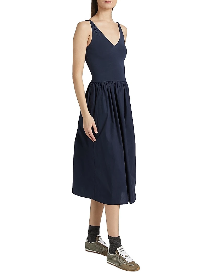 Franca Jersey Sleeveless Midi-Dress