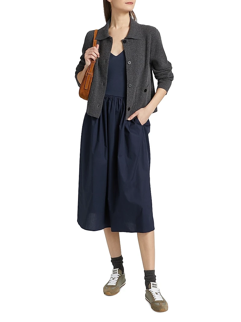 Franca Jersey Sleeveless Midi-Dress