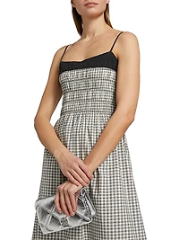 Primrose Gingham Stretch-Cotton Midi-Dress