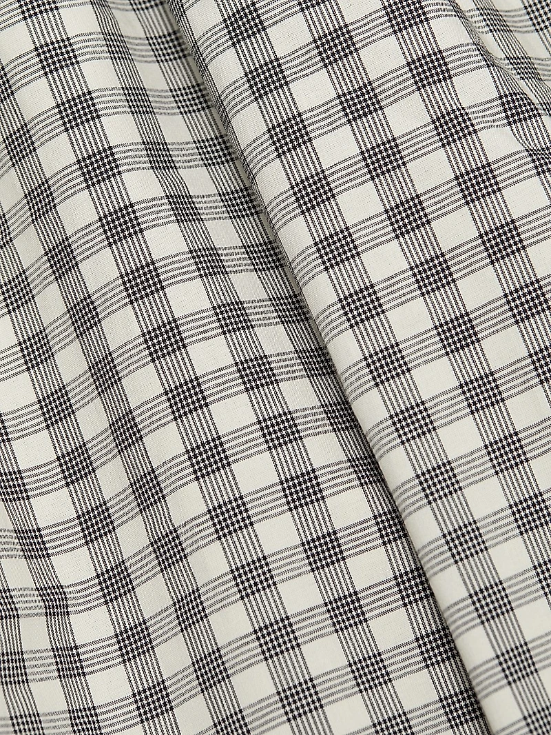 Primrose Gingham Stretch-Cotton Midi-Dress