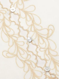 Cataluna Embroidered Cotton Poplin Top