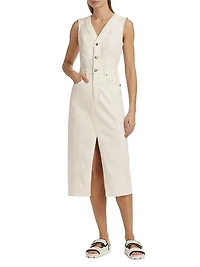 Westwood Stretch Denim Sleeveless Midi-Dress