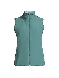 Saige Quilted-Side Zip-Up Vest