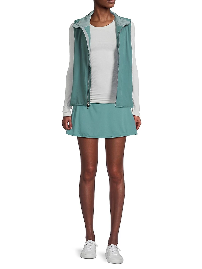 Saige Quilted-Side Zip-Up Vest