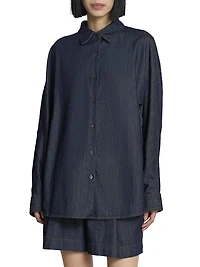 Casio Denim Oversized Button-Front Shirt
