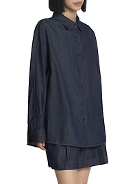 Casio Denim Oversized Button-Front Shirt