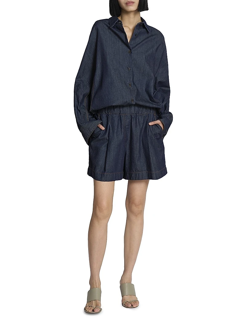 Casio Denim Oversized Button-Front Shirt