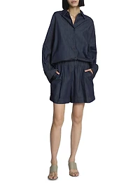 Casio Denim Oversized Button-Front Shirt