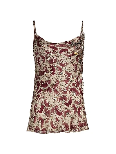 Chai Embellished Silk Top