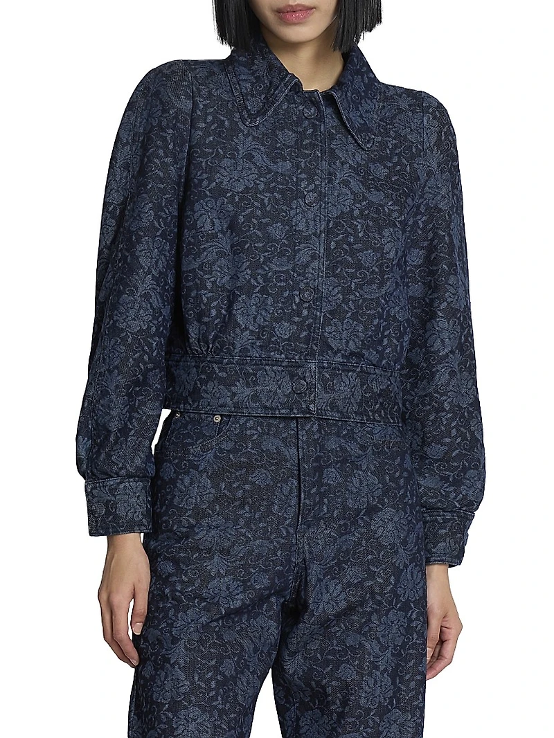 Vistam Floral Denim Jacket