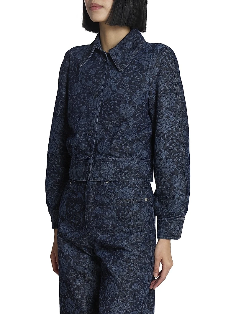 Vistam Floral Denim Jacket