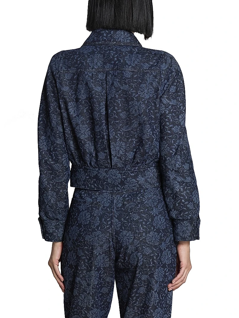 Vistam Floral Denim Jacket
