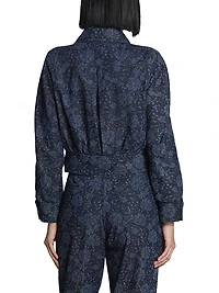 Vistam Floral Denim Jacket