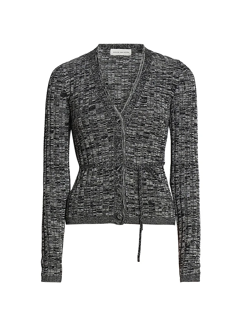 Torvi Ribbed Cotton Tie-Waist Cardigan