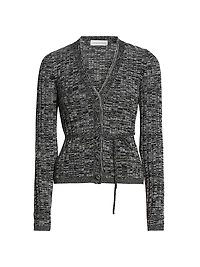 Torvi Ribbed Cotton Tie-Waist Cardigan