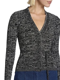 Torvi Ribbed Cotton Tie-Waist Cardigan
