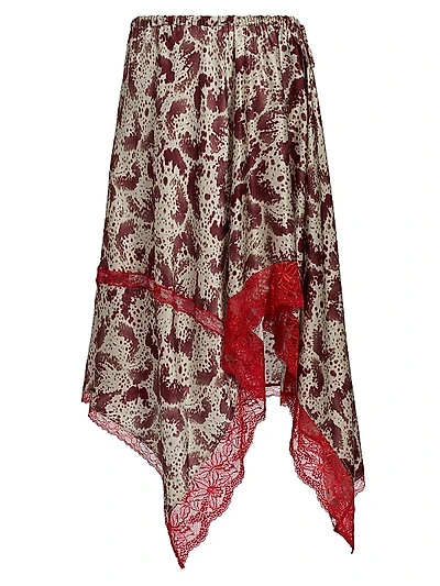 Shake Silk Asymmetric Skirt
