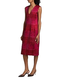 Delina Thread Jacquard Dress