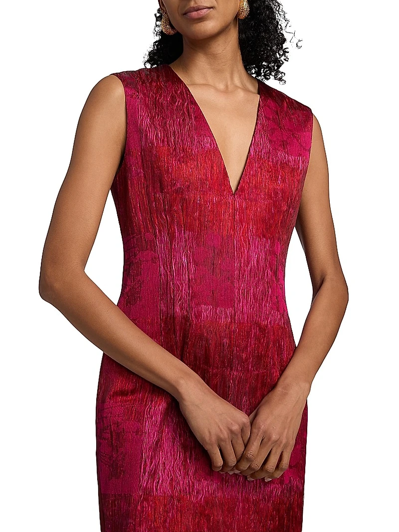 Delina Thread Jacquard Dress