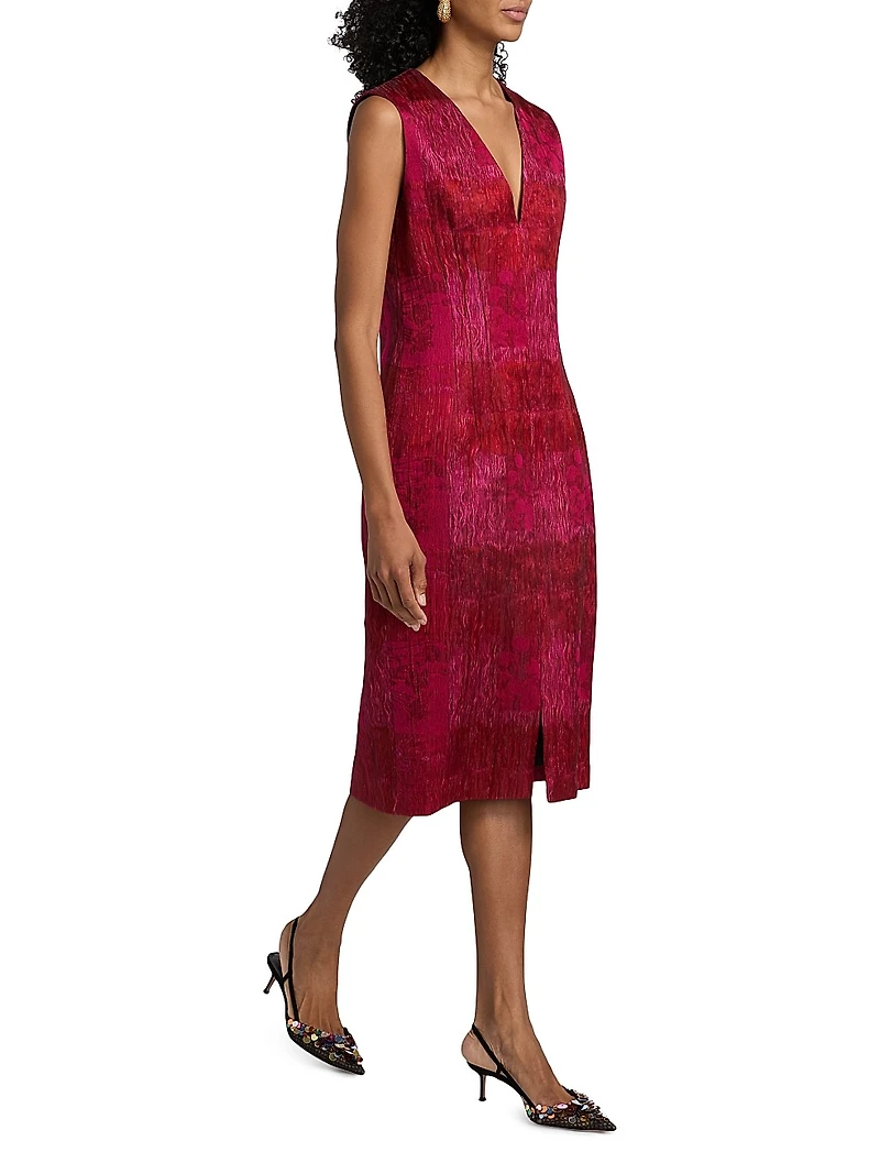 Delina Thread Jacquard Dress