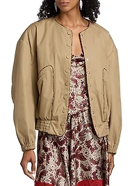 Vadon Collarless Bomber Jacket