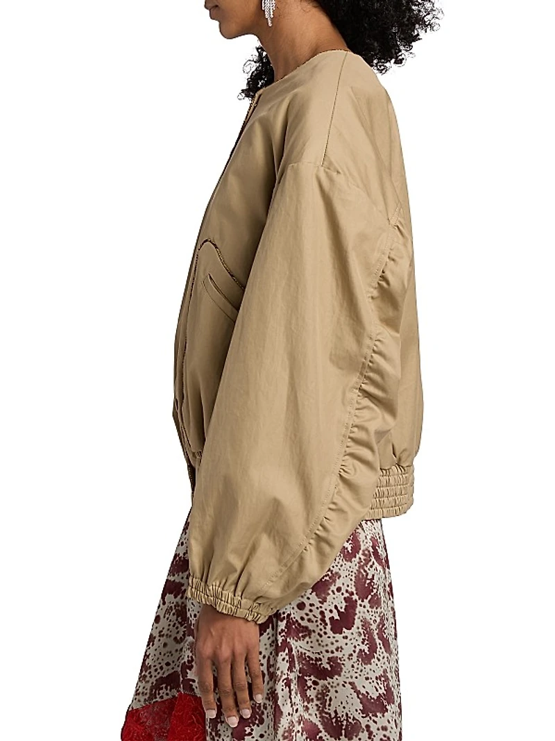 Vadon Collarless Bomber Jacket