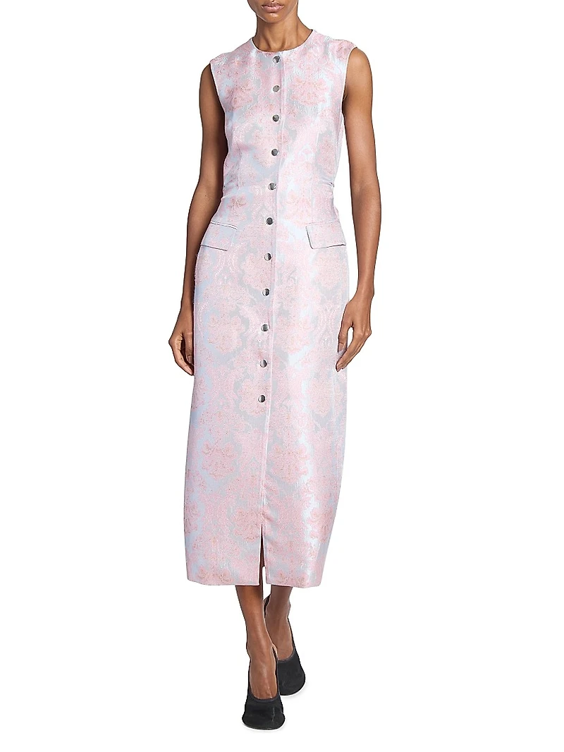 Dilby Floral Jacquard Column Dress