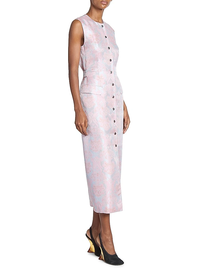 Dilby Floral Jacquard Column Dress