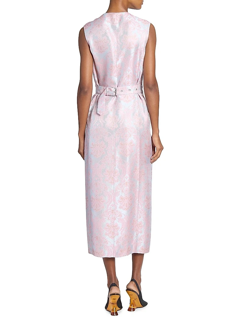 Dilby Floral Jacquard Column Dress