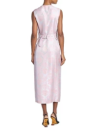 Dilby Floral Jacquard Column Dress