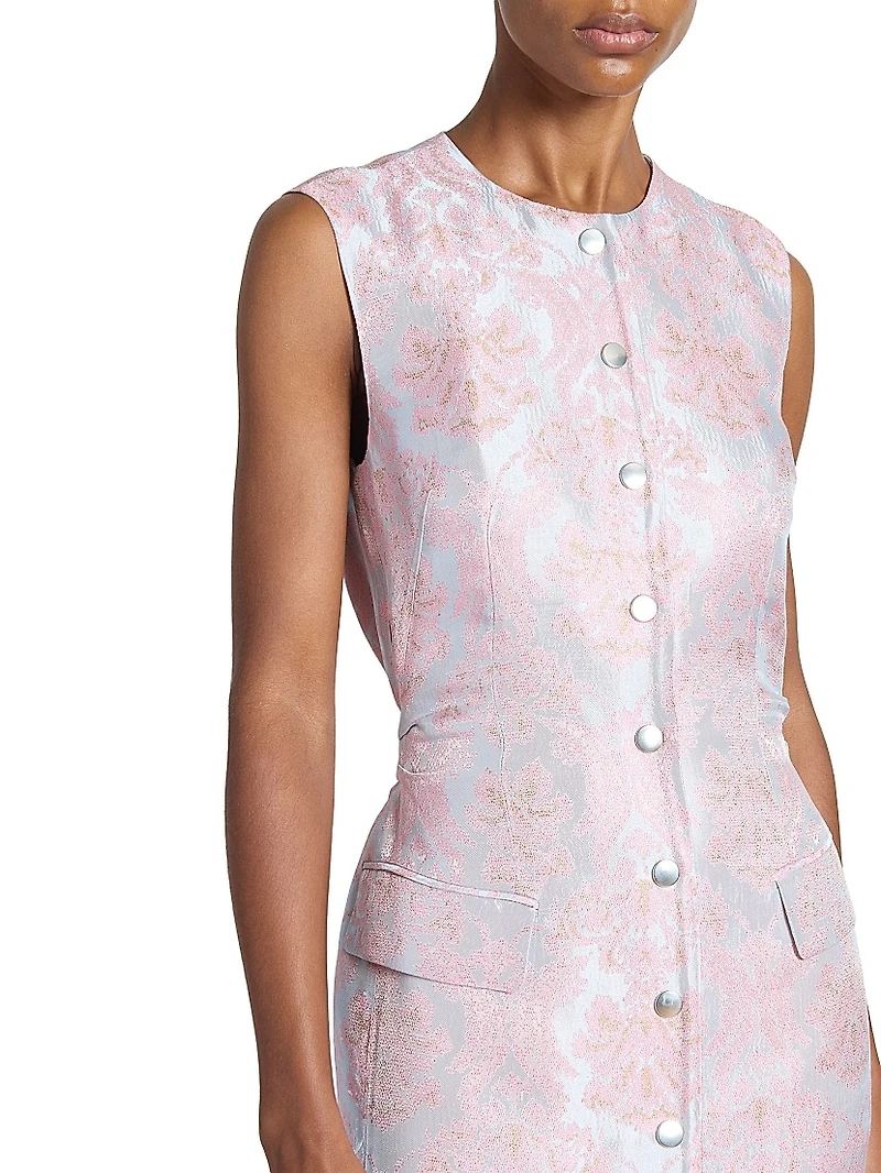 Dilby Floral Jacquard Column Dress