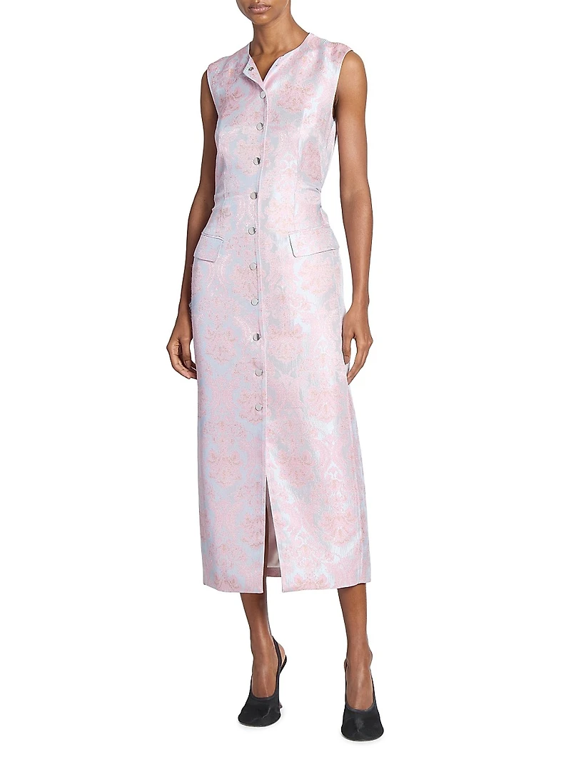 Dilby Floral Jacquard Column Dress