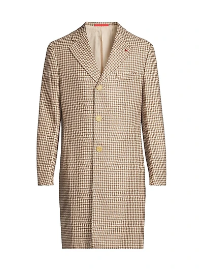 Houndstooth Italian Cashmere Coat