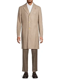 Houndstooth Italian Cashmere Coat