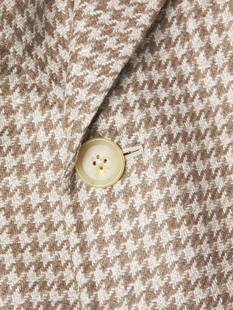 Houndstooth Italian Cashmere Coat